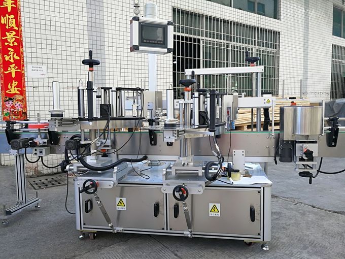 Dvostranski sprednji in zadnji samolepilni etiketni stroj z zaslonom na dotik, popolnoma samodejen